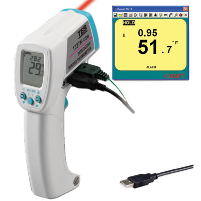 臺灣泰仕紅外線溫度計TES-1327KUSB