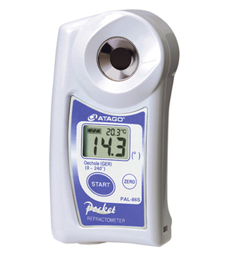 日本愛拓葡萄酒濃度計（Oe(Ger)/BRIX）雙標度PAL-86S