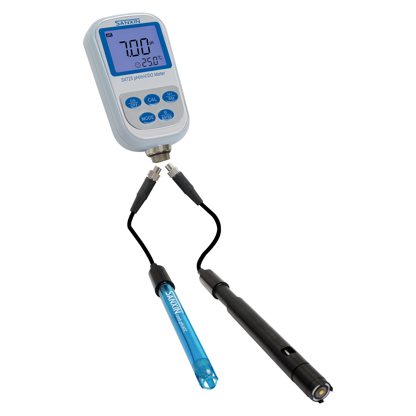 上海三信便攜式雙參數測量儀PH/溶解氧儀SX725